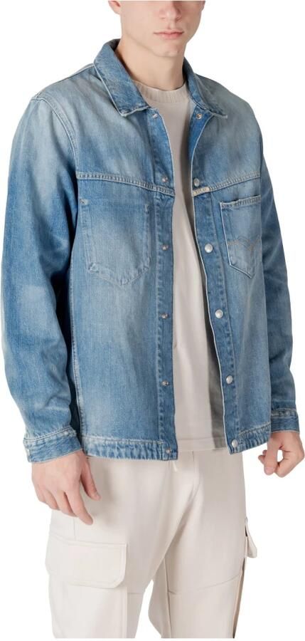 Replay Regular fit jeansoverhemdjack met borstzak model 'Worker Shirt' - Foto 2