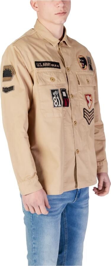 Replay Beige Katoenen Shirt met Lange Mouwen Beige Heren - Foto 2