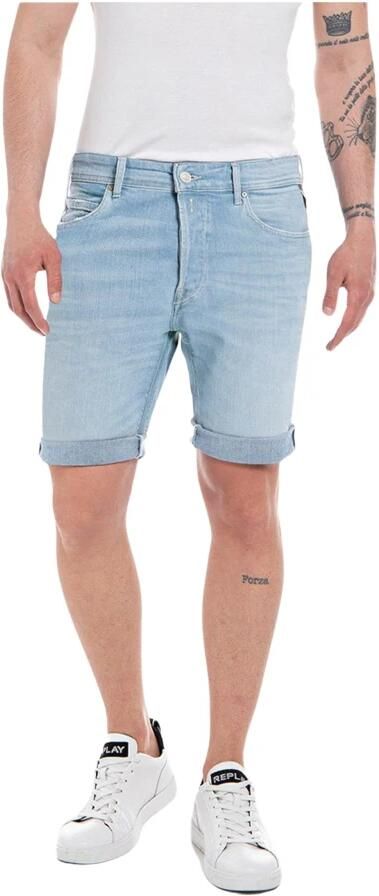REPLAY tapered fit short RBJ.981 light blue