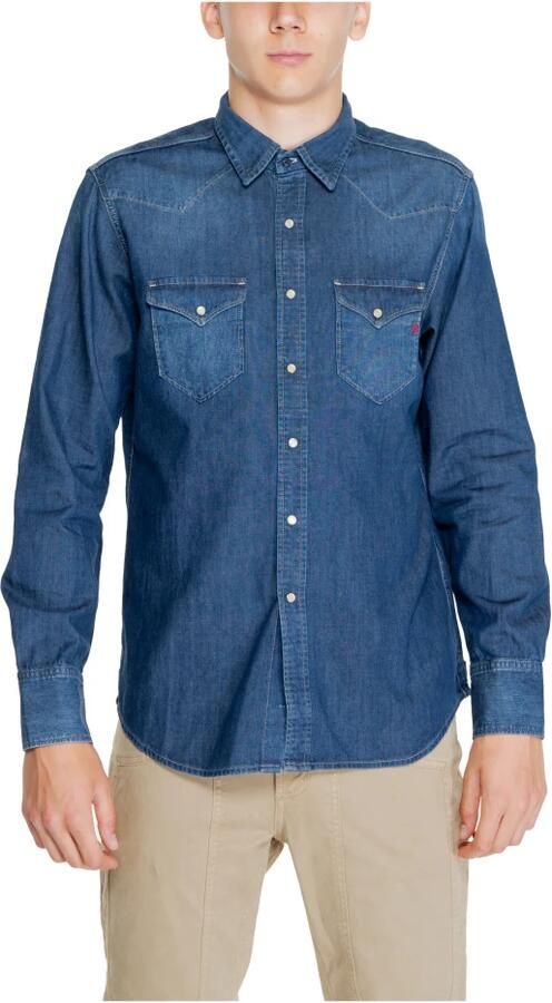 Replay Herenoverhemd Herfst Winter Collectie Blue Heren - Foto 4