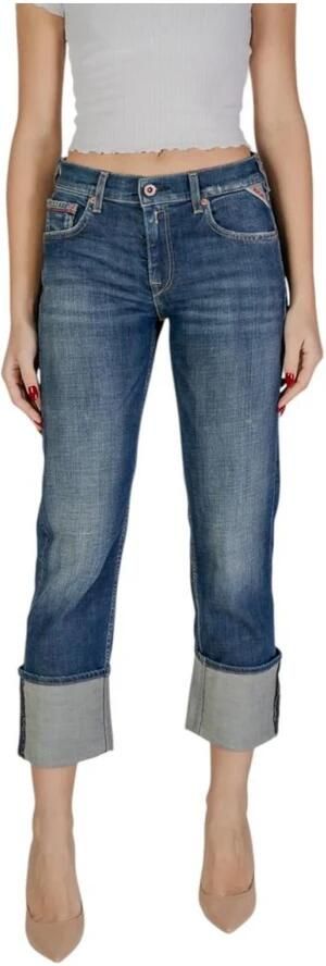 Replay High-Rise Jeans met Worn-Out Effect Blue Dames - Foto 5