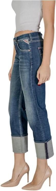 Replay High-Rise Jeans met Worn-Out Effect Blue Dames - Foto 4