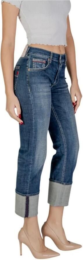 Replay High-Rise Jeans met Worn-Out Effect Blue Dames - Foto 3