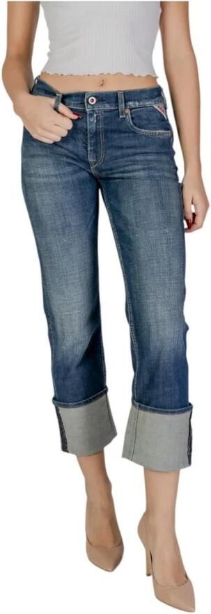 Replay High-Rise Jeans met Worn-Out Effect Blue Dames - Foto 2