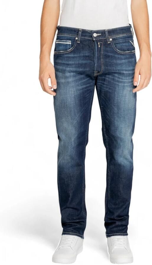 Replay Blauwe Jeans met Rits en Knoopsluiting Blue Heren - Foto 4