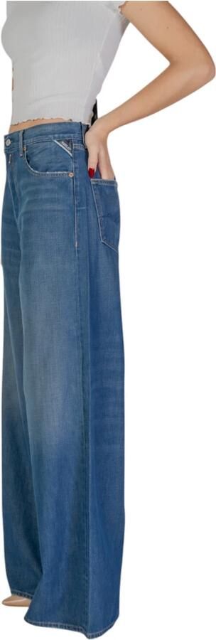 Replay Blauwe Katoenen Bootcut Jeans & Broek Blue Dames - Foto 2