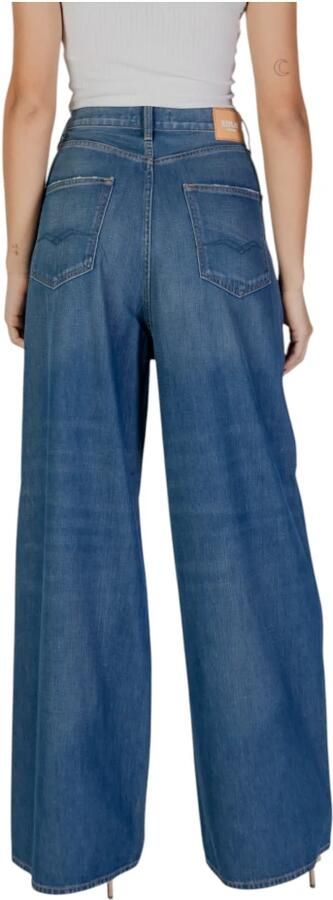 Replay Blauwe Katoenen Bootcut Jeans & Broek Blue Dames