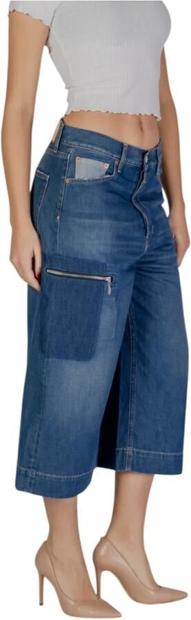Replay Cropped Jeans van Katoenmix Blue Dames - Foto 3