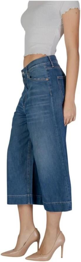 Replay Cropped Jeans van Katoenmix Blue Dames - Foto 4