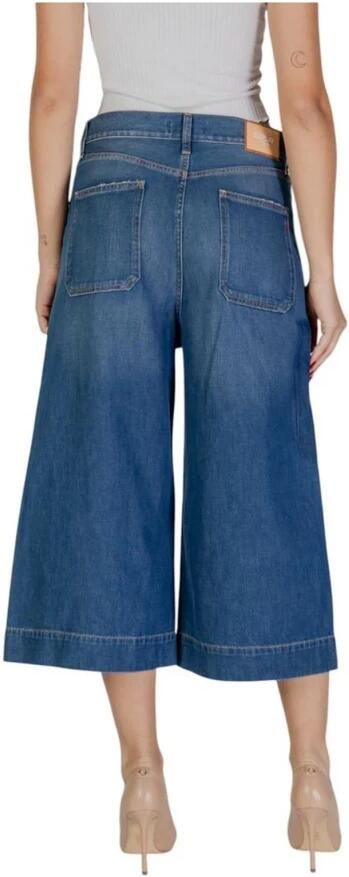 Replay Cropped Jeans van Katoenmix Blue Dames