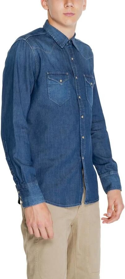 Replay Herenoverhemd Herfst Winter Collectie Blue Heren - Foto 3