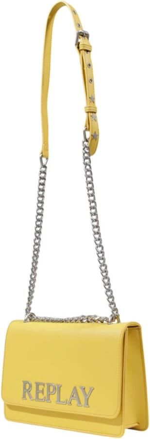 Replay Gele Schoudertas met Clipsluiting Yellow Dames - Foto 3