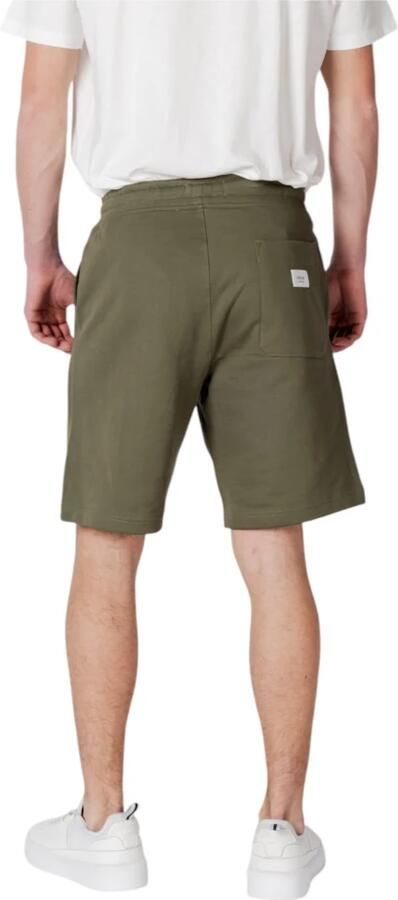 Replay Groene Kanten Sluiting Katoenen Shorts Green Heren