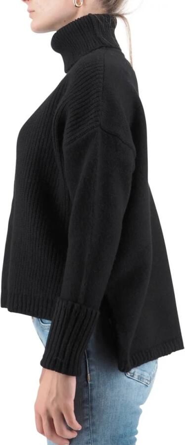 Replay Zwarte trui met hoge hals en lange mouwen Black Dames - Foto 4