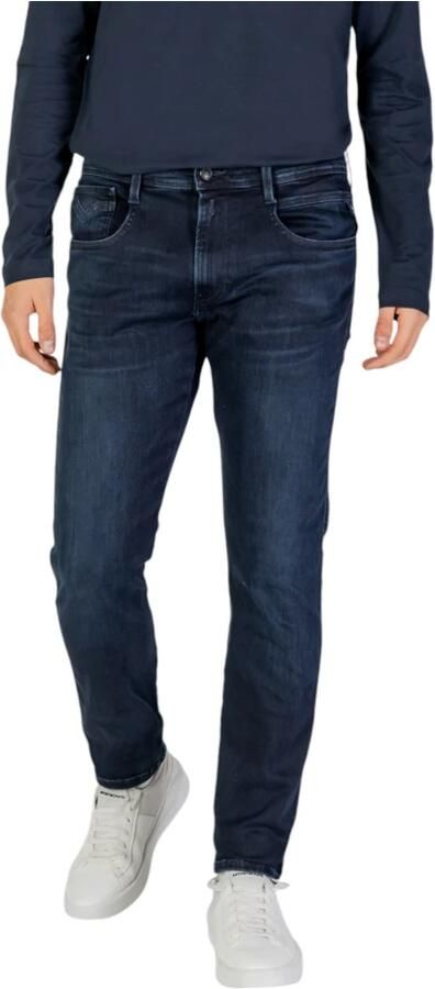 Replay Blauwe Stretch Jeans Broek van Katoenmix Blue Heren