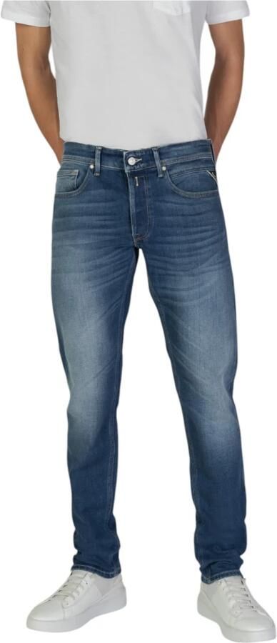 Replay Blauwe Comfort Katoenen Jeans Broek Blue Heren - Foto 4