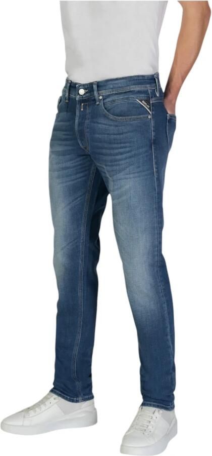 Replay Blauwe Comfort Katoenen Jeans Broek Blue Heren