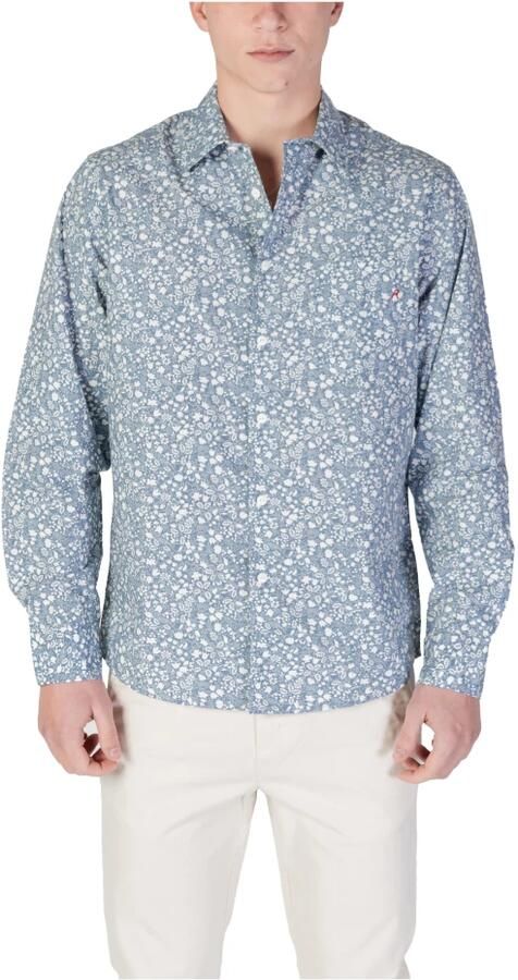 Replay Shirt met Lange Mouwen en Bloemenpatroon Blue Heren - Foto 3