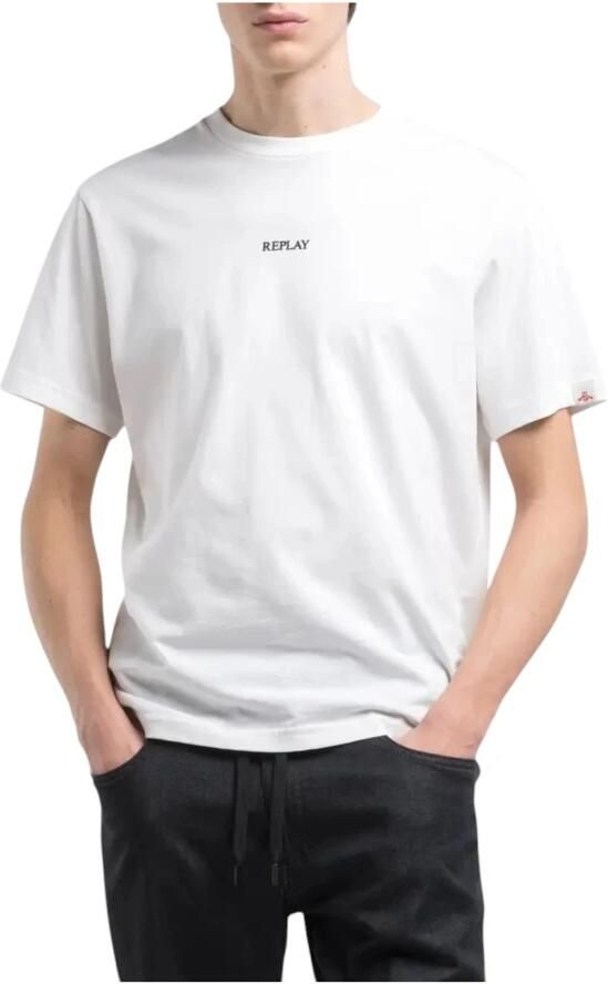 Replay Katoenen T-shirt White Heren