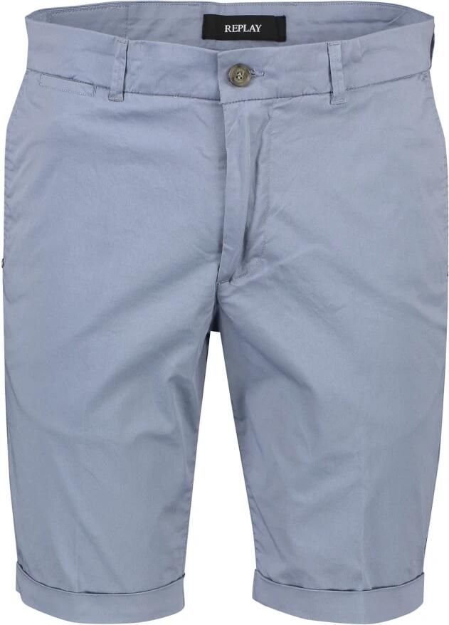 Replay Lichtblauwe Shorts Slim Fit Katoen Blue Heren - Foto 2