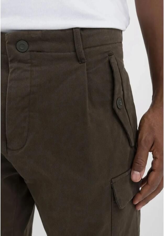 Replay Regular fit cargobroek met knoopsluiting