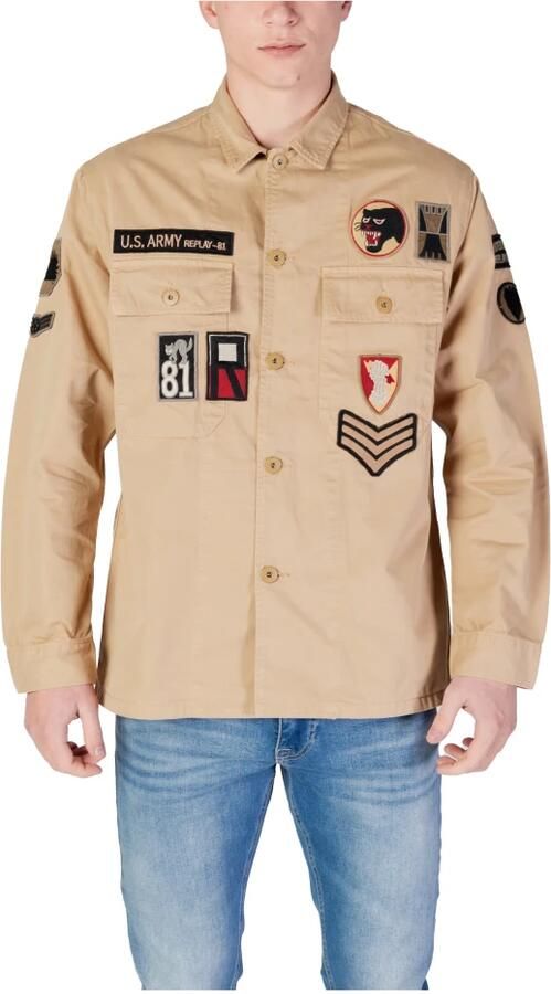 Replay Beige Katoenen Shirt met Lange Mouwen Beige Heren - Foto 3