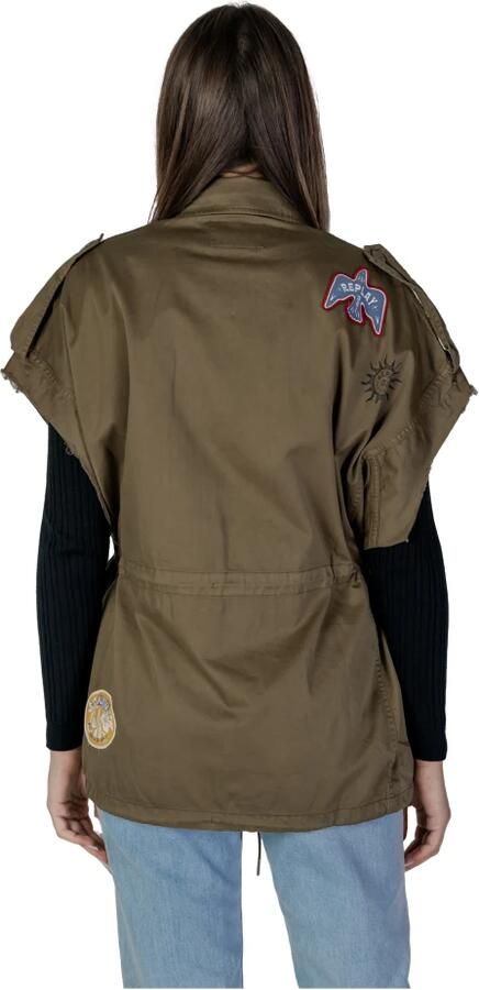 Replay Long Sleeve Cotton Shirt Green Dames - Foto 2