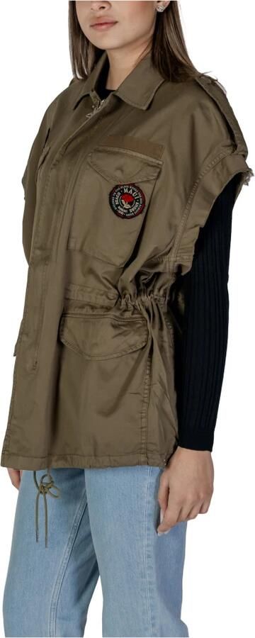 Replay Long Sleeve Cotton Shirt Green Dames - Foto 4