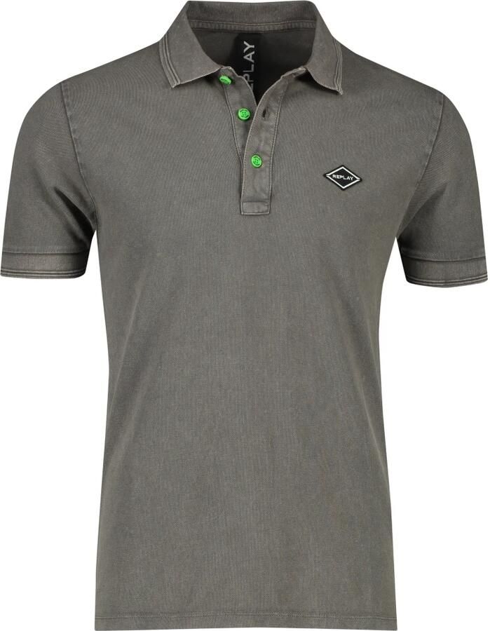 Replay Polo Shirt met Korte Mouwen Gray Heren - Foto 2