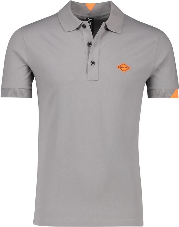 Replay Polo Shirt met Korte Mouwen Gray Heren