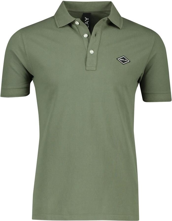 Replay Polo Shirt met Korte Mouwen Green Heren
