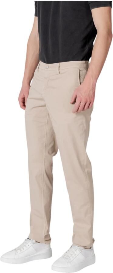 Replay Beige Rits Knoop Broek Voor Achterzakken Beige Heren - Foto 2