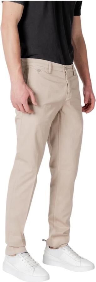 Replay Beige Rits Knoop Broek Voor Achterzakken Beige Heren - Foto 4