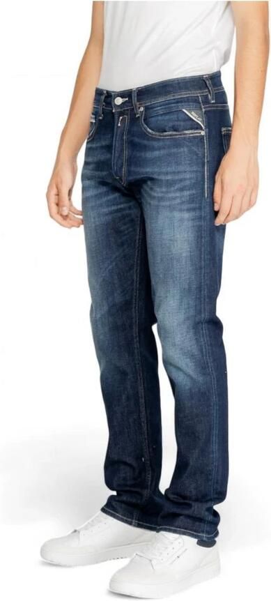 Replay Blauwe Jeans met Rits en Knoopsluiting Blue Heren - Foto 3