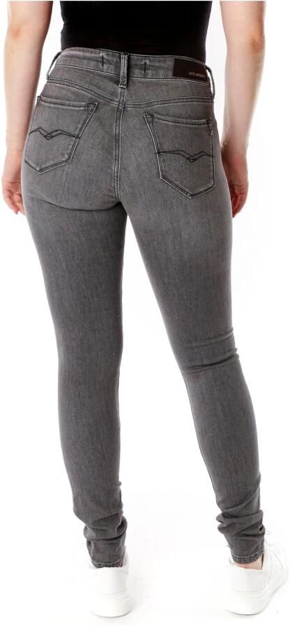 Replay Skinny fit high waist jeans met stretch model 'Luzien' - Foto 4
