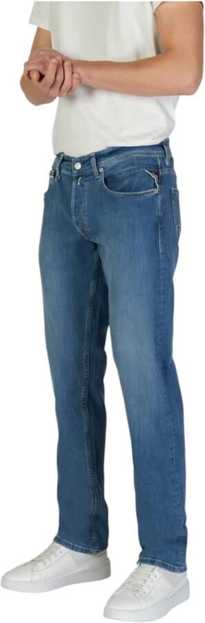 Replay Blauwe Katoenen Regular Loose Jeans Collectie Blue Heren - Foto 3