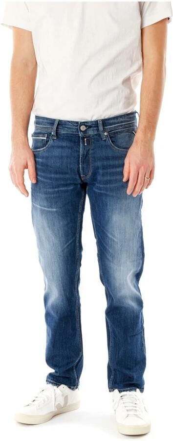 Replay Straight fit jeans met stretch model 'Grover' - Foto 4