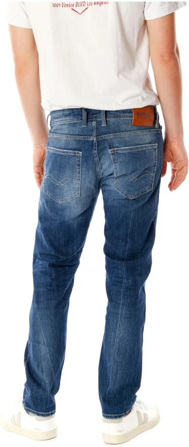 Replay Straight fit jeans met stretch model 'Grover' - Foto 2