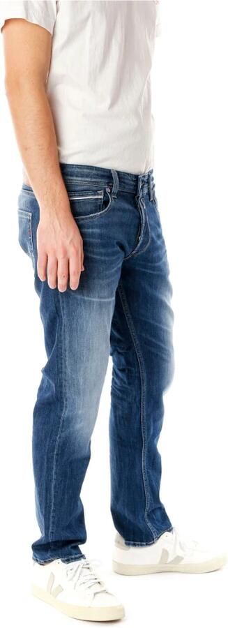 Replay Straight fit jeans met stretch model 'Grover' - Foto 3