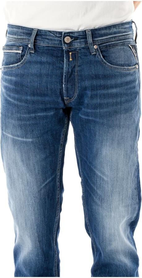 Replay Straight fit jeans met stretch model 'Grover'