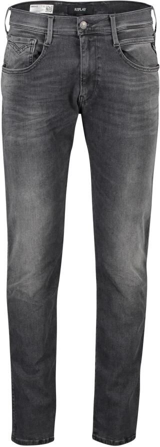 Replay Slim-Fit Jeans met Donkere Wassing en Op Maat Gemaakt Geborduurd Label Gray Heren - Foto 8