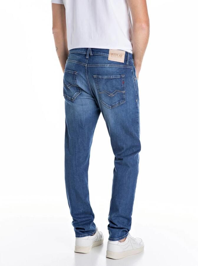 Replay Blauwe Straight-Leg Jeans met Ritssluiting Blue Heren - Foto 2