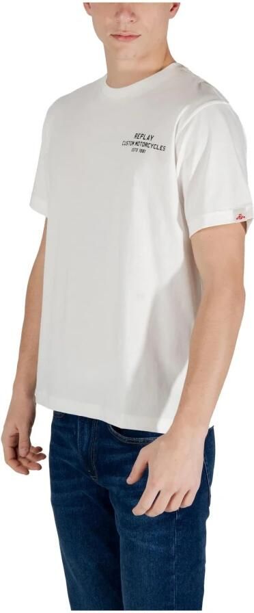 Replay Stijlvol Bedrukt Katoenen T-shirt White Heren - Foto 2