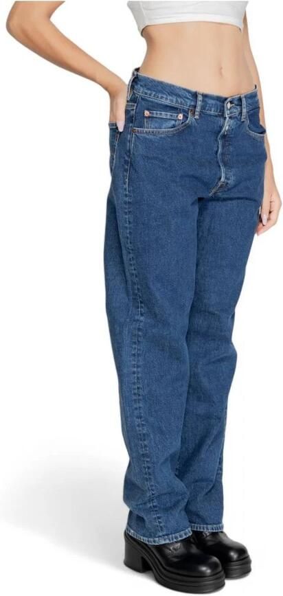 Replay Vintage Straight Denim Jeans Blue Dames