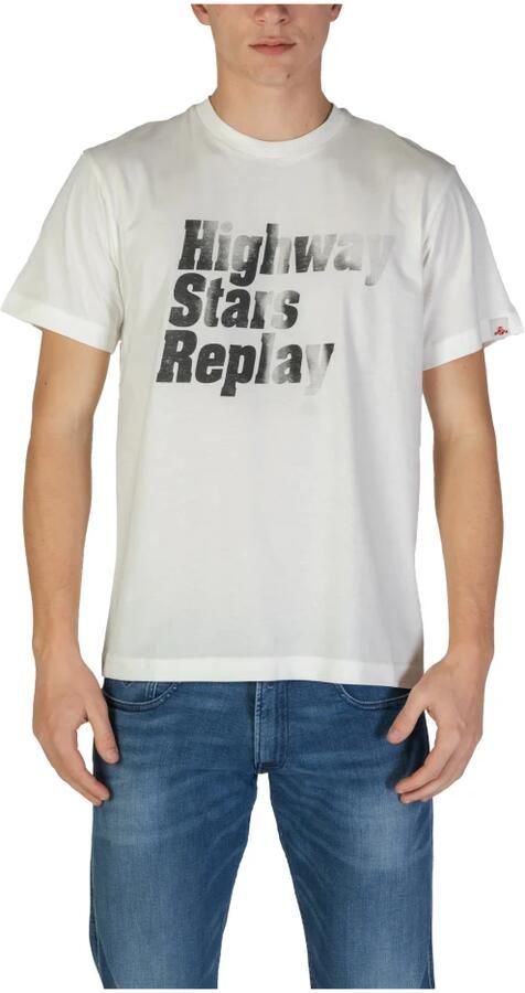 Replay T-shirt met korte mouwen en ronde hals van katoen White Heren - Foto 3