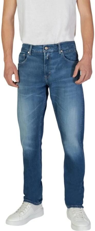 Replay Blauwe Straight-Leg Jeans met Ritssluiting Blue Heren - Foto 7