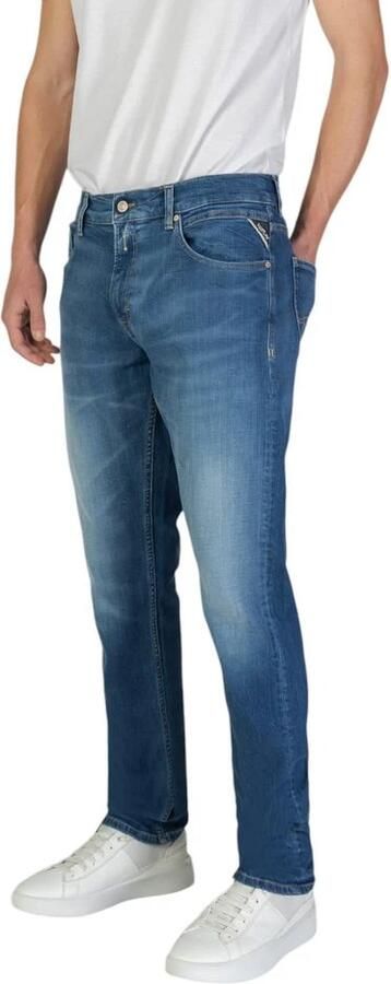 Replay Blauwe Straight-Leg Jeans met Ritssluiting Blue Heren - Foto 5