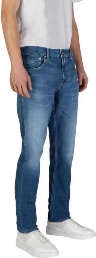 Replay Blauwe Straight-Leg Jeans met Ritssluiting Blue Heren - Foto 6