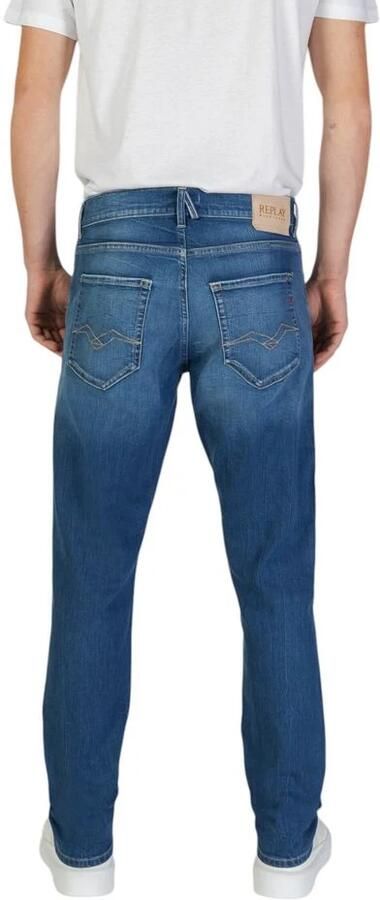 Replay Blauwe Straight-Leg Jeans met Ritssluiting Blue Heren - Foto 4