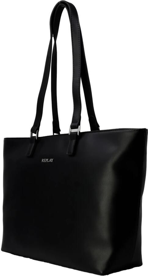 Replay Zwarte Polyethyleen Handtas Lente Zomer Collectie Black Dames - Foto 2